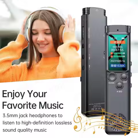 8GB/64GB Digital Voice Recorder Noise Reduction Audio Sound Recorder Recording Pen Recording Device 