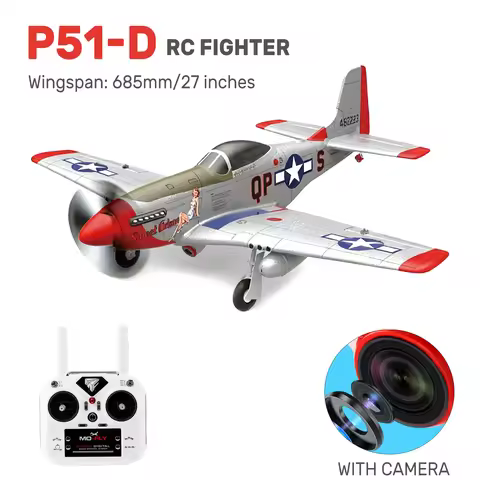 P-51D Mustang Fighter HD Camera Remote Control Model Aircraft 1/16 Scale 2.4G Brushless Electric Gli
