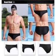 (50-103KG) Shark Skin Swim Shorts Men Competition Swim Briefs Diving Trunks FF242