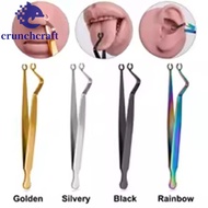 CRUNCHCRAFT​ Body Piercing Tool, Stainless Steel Septum Piercing Tool Dermal Forceps, Micro Ear Stud