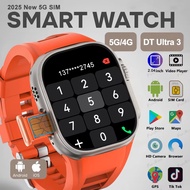 5G Android Smart Watch with SIM card slot  DT Ultra 3 GPS WIFI Video Call SOS AMOLED Google Smartwat