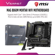 MSI MAG B860M MORTAR WIFI Motherboard | Intel LGA1851 B860 | Core Ultra Series 2 | DDR5 | WiFi 7 | P