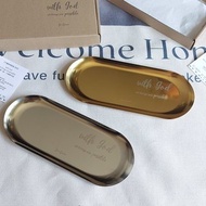 【with God -不鏽鋼橢圓盤】加厚金屬收納飾品擺飾盤 附包裝盒