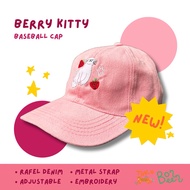[Buben Store] Berry Kitty Baseball Cap New Strawberry Cat Baseball Cap