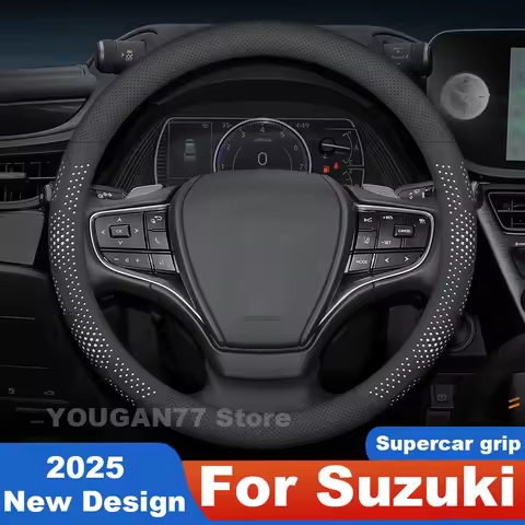 For Suzuki Swift Steering Wheel Cover Leather Non-slip Fit Suzuki gsxs1000 Burgman 400 Celerio Solio