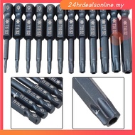 <HRDEAL>1pc 50mm Blue   for Torx Screwdriver Bits Set Electric Screwdriver  for T5-T40