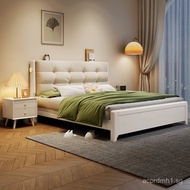 White Solid Wood Bed Modern Simple 2m by 2.2m Large Bed Double Bed Master Bedroom2Rice x2Rice2Large 