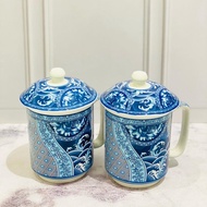 PUTIH Blue White Ceramic couple mug Ceramic Furniture Blue White Ceramic mug