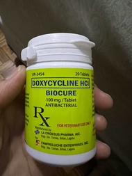 Doxycycline Hci Biocure Antibacterial for Pets Dogs and Cats 20 Tablets