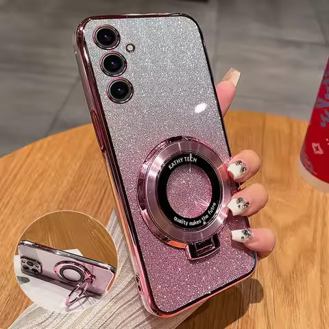 Luxury Magnetic Suction Stand Phone Case for Samsung Galaxy M55 M54 M53 M52 M51 M34 M33 A750 73 72 4