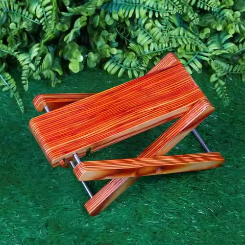 Miwayer Guitar Footstool Solid Wood Guitar Footrest Support Utility With Adjustable Height Non-Slip 