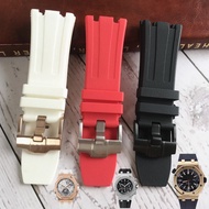 Suitable for AP Aibi Rubber Watch Strap Royal Oak Offshore Type 26400 Waterproof Sweatproof Silicone Pin Buckle Strap