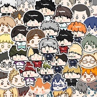 Haikyuu Cute QQ Chibi Head Stickers, Waterproof Cartoon Decor with Hinata Shoyo & Kageyama Cat Motif
