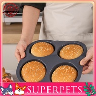  Bpa Free Burger Mold Food Grade Bpa Free Hamburger Bun Pan Heat-resistant Burger Mold for Baking Dishwasher Safe Kitchen Accessory