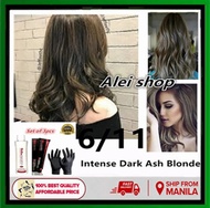 Intense Dark Ash Blonde Hair Color with Oxidant ( 6/11 Bob Keratin Permanent Hair Color )