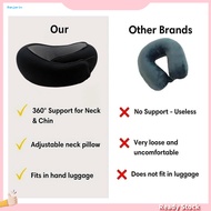 HOT Memory Foam Travel Pillow Adjustable Neck Pillow 360 Degree Support Memory Foam Travel Neck Pillow with Adjustable Fastener Tape Comfy U-shaped Airplane Nap for Southeast