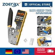ZoeRax RJ45 Crimping Tool Pass Through Crimper for Cat6/5e/5 Ethernet Connector All-in-one Wire Tool
