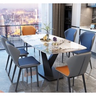 High Quality Sintered Stone Dining Table Set 6 Seater 8 Seater Meja Makan Murah Mewah Kitchen Furniture 岩板餐桌