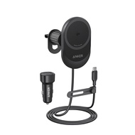 Anker Qi2 15W Car Mount Charger,7.5W Magnetic Car Charging Mount with 4 ft USB-C Cable