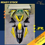 [READY STOCK] COVERSET/BODYSET HONDA RS150/RS150R V1 SUPRA GTR-150 (2) YELLOW (STICKER TANAM)
