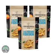 [Bundle of 3] The Golden Duck Salted Egg Fish Skin Crunchy Crisps, 113g (Halal)