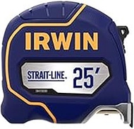 IRWIN Strait-LINE Tape Measure, 25 ft, Includes Retraction Control, For All Your Measuring Needs (IW