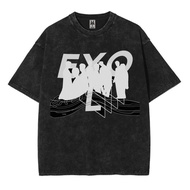Oversized exo squad team kpop washed washing vintage tee
