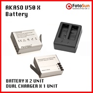 AKASO V50 X BATTERY SET (2 BATTERY + CHARGER)