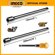 INGCO 125mm 1/2 inch extension bar HEB12051 | 250mm HEB12101 material 40Cr, black nickel plated