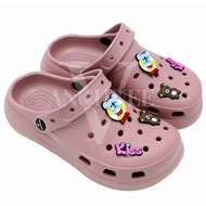 FENTINA Sandal Platform Wanita Sol Lembut Tinggi Olahraga Nyaman Anti Licin Sepatu Sendal Baim Wedge