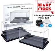Acrylic Display Lego Case Transparent Box Cover Deluxe Set 3/4 Tiers Layer Stack Sturdy Bricks