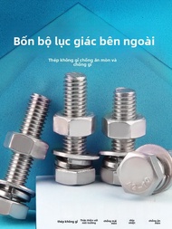Bộ Vít Lục Giác Ngoài Bằng Thép Không Gỉ 304 Bộ Vít Vặn Chéo Dài M4-M12 Bộ Phận Cơ Khí Chính Xác Tiê
