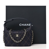 Chanel 黑牛仔飯盒包 vanity denim