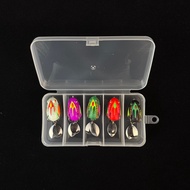 5pcs/boxed Ray Frog Lure With Dual Bionics Sequin Hook  for Freshwater Saltwater  Topwater Bass Snak