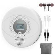 เครื่องเล่นซีดีแบบชาร์จไฟได้วอล์กแมนพกพาเล่นเพลง MP3ซ้ำภาษาอังกฤษลำโพงนอกแฟลชไดร์ฟ USB