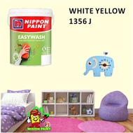 WHITE YELLOW 1356 J ( 1L ) Nippon Paint Interior Vinilex Easywash Lustrous / EASY WASH / EASY CLEAN