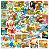 50Pcs Hawaii Beach Stickers for aquaflask Tumbler Summer Waterproof Stickers for Teens Kids Adult