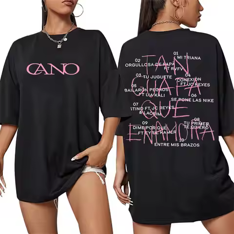 Cano Triana Tan Guara Que Enamopa Tour 2025 Album Graphic T Shirts Men's Vintage High Quality Fashio