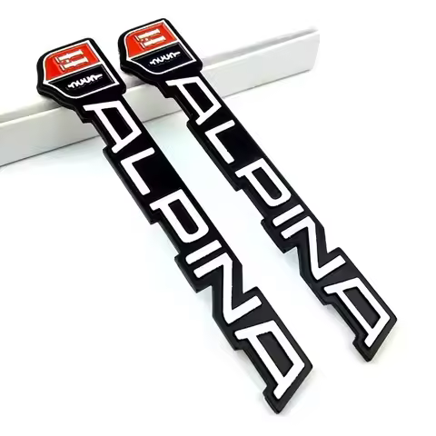1Pcs Aluminum Alloy Car Rear Tail Trunk E30 E38 E39 B7 E90 F10 E46 Alpina Emblem Badge Logo Sticker 