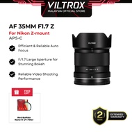 VILTROX AIR 35mm F1.7-Z APS-C Prime Lens for Nikon Z-mount cameras