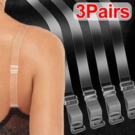 3Pairs Invisible Transparent Bra Straps Underwear Straps Non-slip Seamless Underwear Straps Girls Womens Clothes Accessories