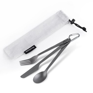 Naturehike outdoor camping ปิกนิกมีดส้อมช้อน 3 in 1 Titanium tableware