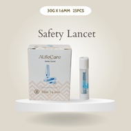 ALifeCare 25pcs Safety Lancet 30G x 1.6mm Pain less Technology