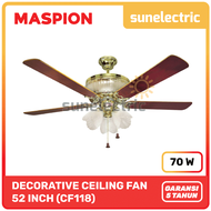Maspion Uchida 52" / 52 Inch / 130 cm Kipas Angin Plafon Dekorasi 5 Baling 3 Lampu + Tali CF 118 Cei