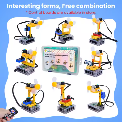 Kidsbits STEM Electronic Building Blocks Smart Fan Kit Compatible Lego Blocks For Arduino UNO & Pico