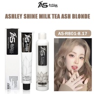 Ashley Shine Hair color with oxidizer Milk Tea Ash Blonde AS-R801-8.17 100ml+Oxidizer 6% 9% 12% 100m