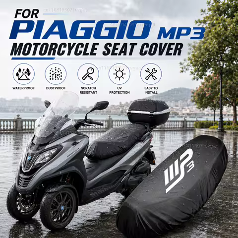 For Piaggio MP3 125 300 400 500 MP3125 MP3300 MP3500 2025 Motorcycle Rain Seat Cover Waterproof Sadd