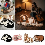 LANHUHU Bedroom Rug, Non-Slip Soft Area Rug, Comfortable Cartoon Animal Stain Resistant Thick Constr