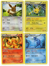 Eevee - Eeveelution Evolution Card Set - Jolteon Flareon Vaporeon Eevee - Ancient Origins - 4 Cards
