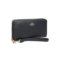 [COACH] Wallet Women's Long Wallet with Zipper Leather Strap LONG ZIP AROUND WALLET C4451 Outlet